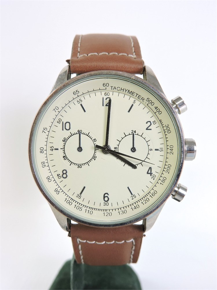 Police Auctions Canada - Aldo S-5355 Chronograph Leather Wrist Watch ...